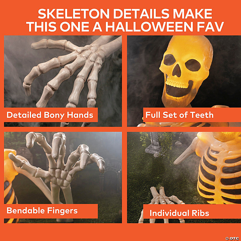 4 Ft. Light-Up Groundbreaker Skeleton Halloween Decoration