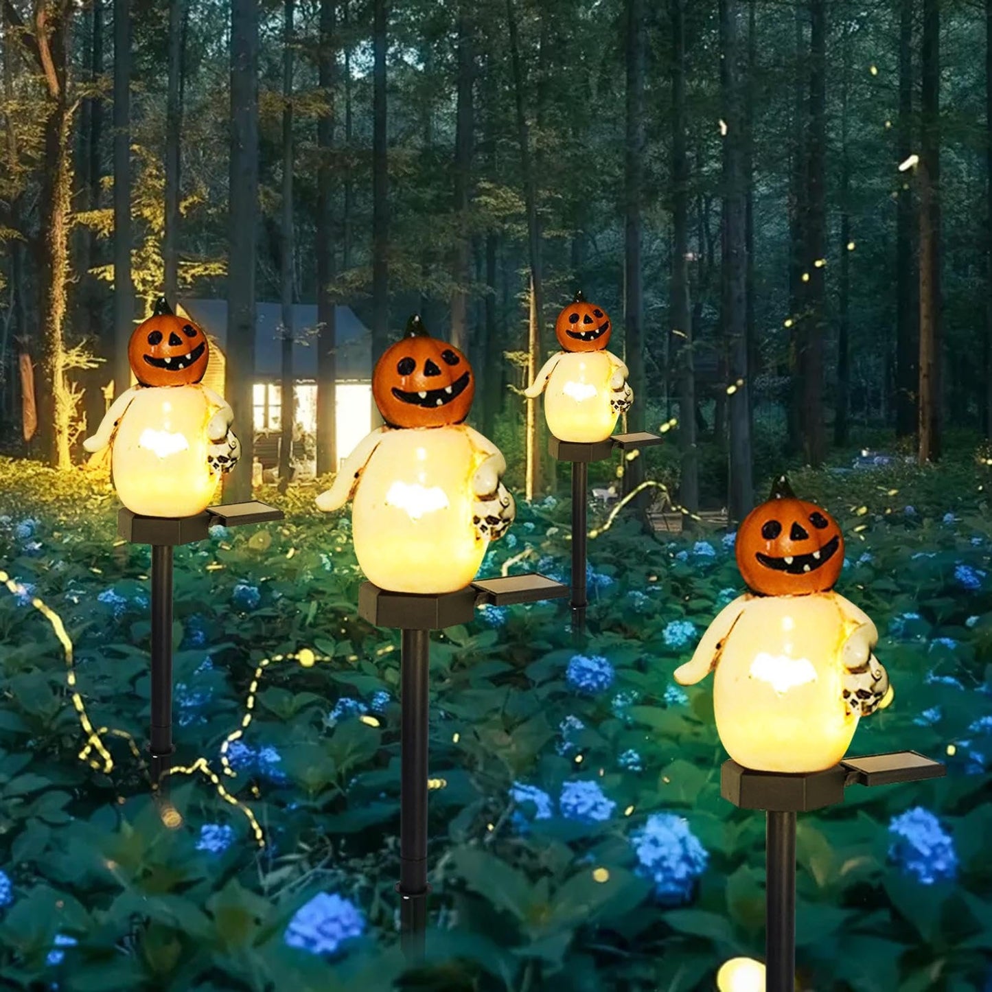 🎃Halloween Solar Resin Ghost Skull Ground Light👻