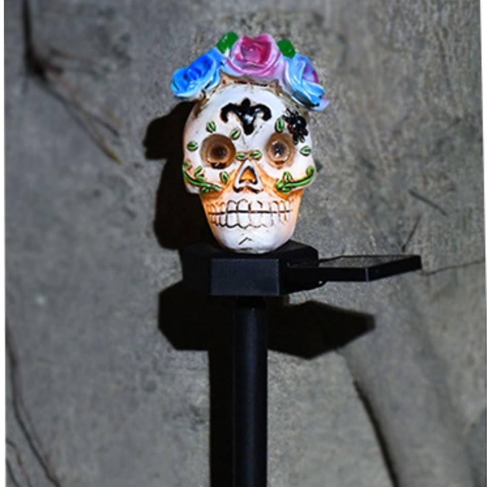 🎃Halloween Solar Resin Ghost Skull Ground Light👻
