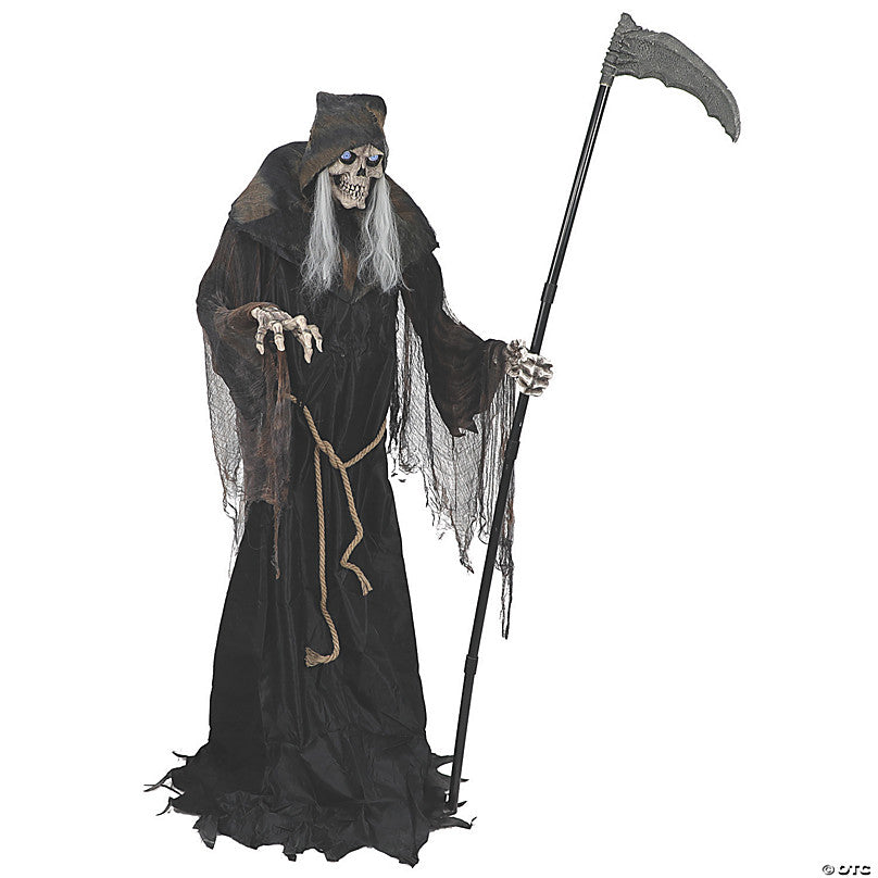 6' Lunging Reaper with Digital Eyes Animated Prop