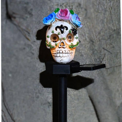 🎃Halloween Solar Resin Ghost Skull Ground Light👻