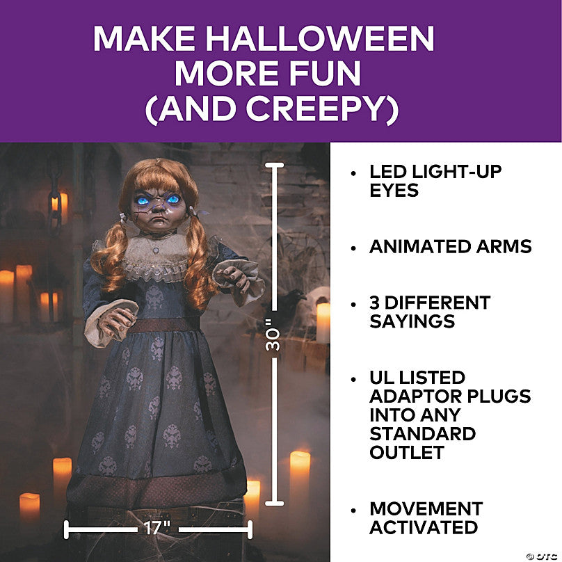 30" Ominous Sally Character Halloween Decoration