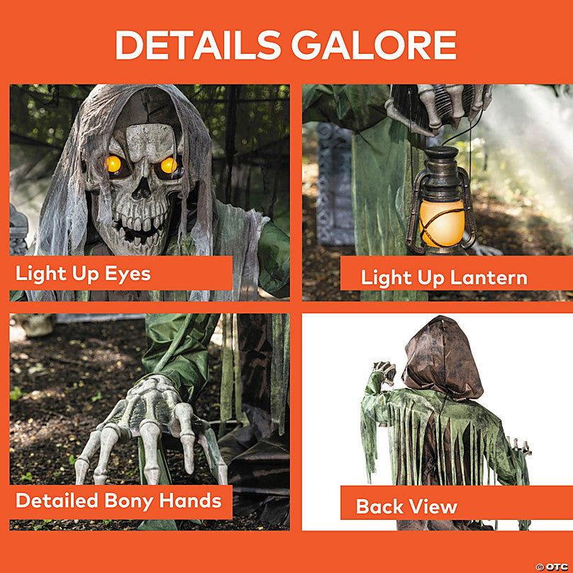 4 Ft. 10" Animated Light-Up Corroded Skeleton Reaper